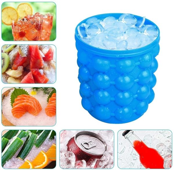 Portable Large Silicone Ice Bucket Mold - NutraGo Blend
